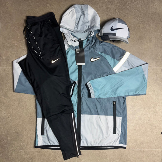 Nike Blue Patchwork Phenom + Cap Set