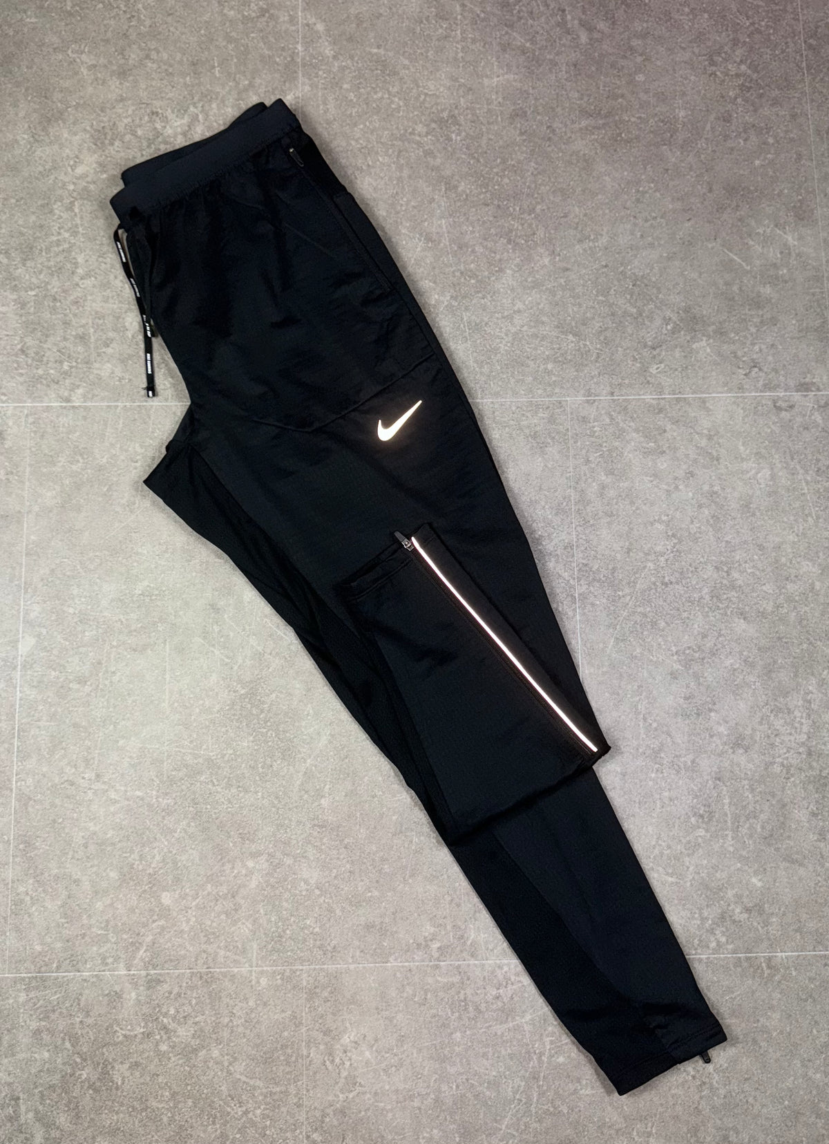 Black Nike Woven Knit Running Phenom Bottoms