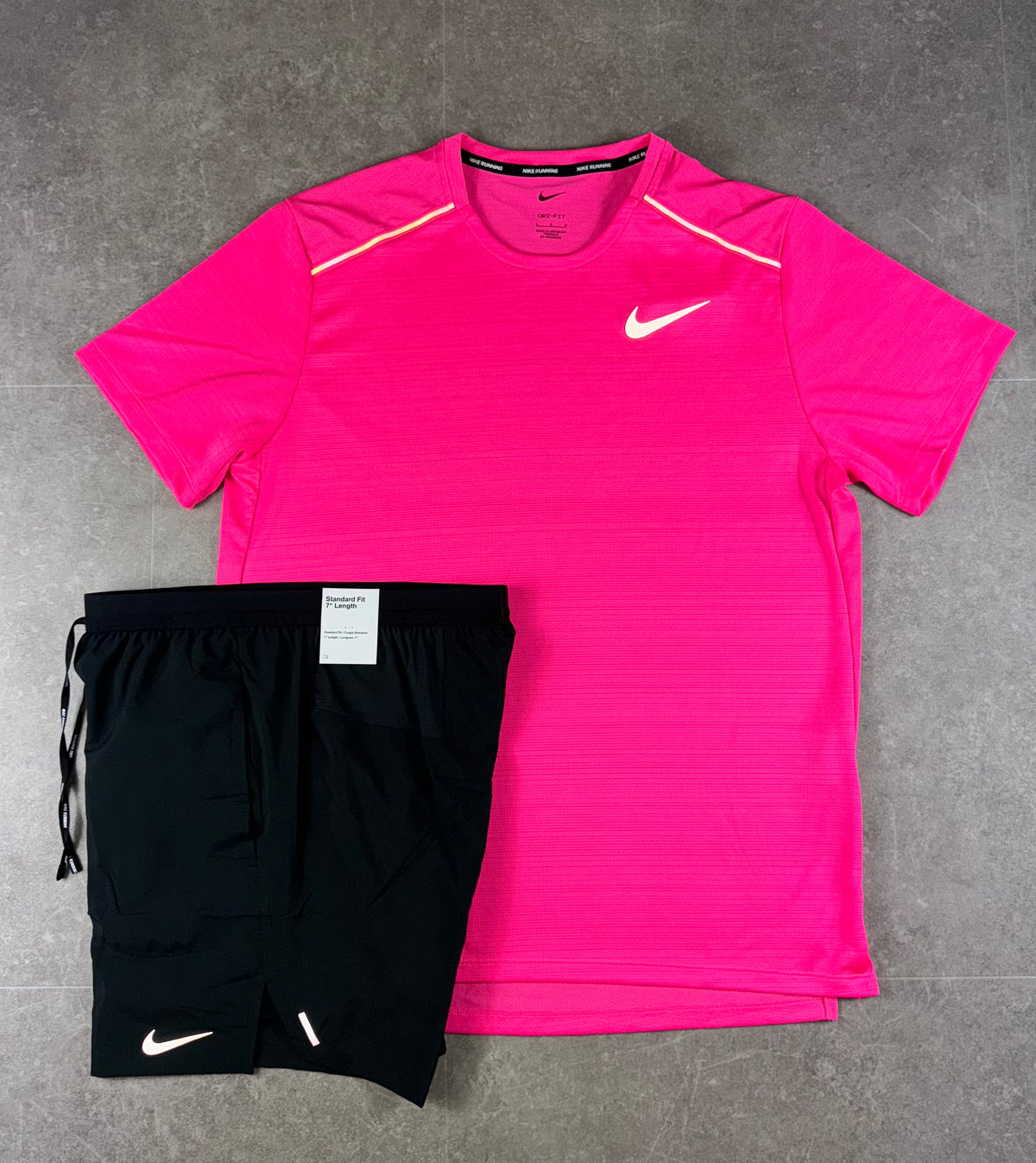 Hyper Pink Nike Miler + Flex Shorts