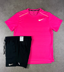 Hyper Pink Nike Miler + Flex Shorts