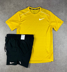 Sulphur Yellow Nike Miler + Flex Shorts