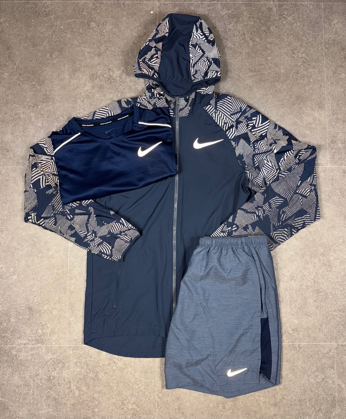 Navy Flash 3M Windrunner Obsidian Set